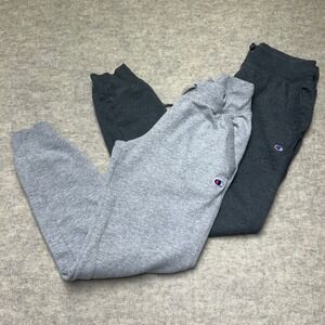 2 Pair Champion Authentic Sweatpants Joggers Gray Athleisure Mens‎ XS/S